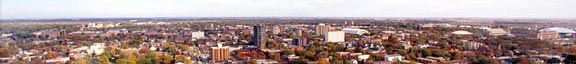 Champaign-Urbana skyline from Volo's tower